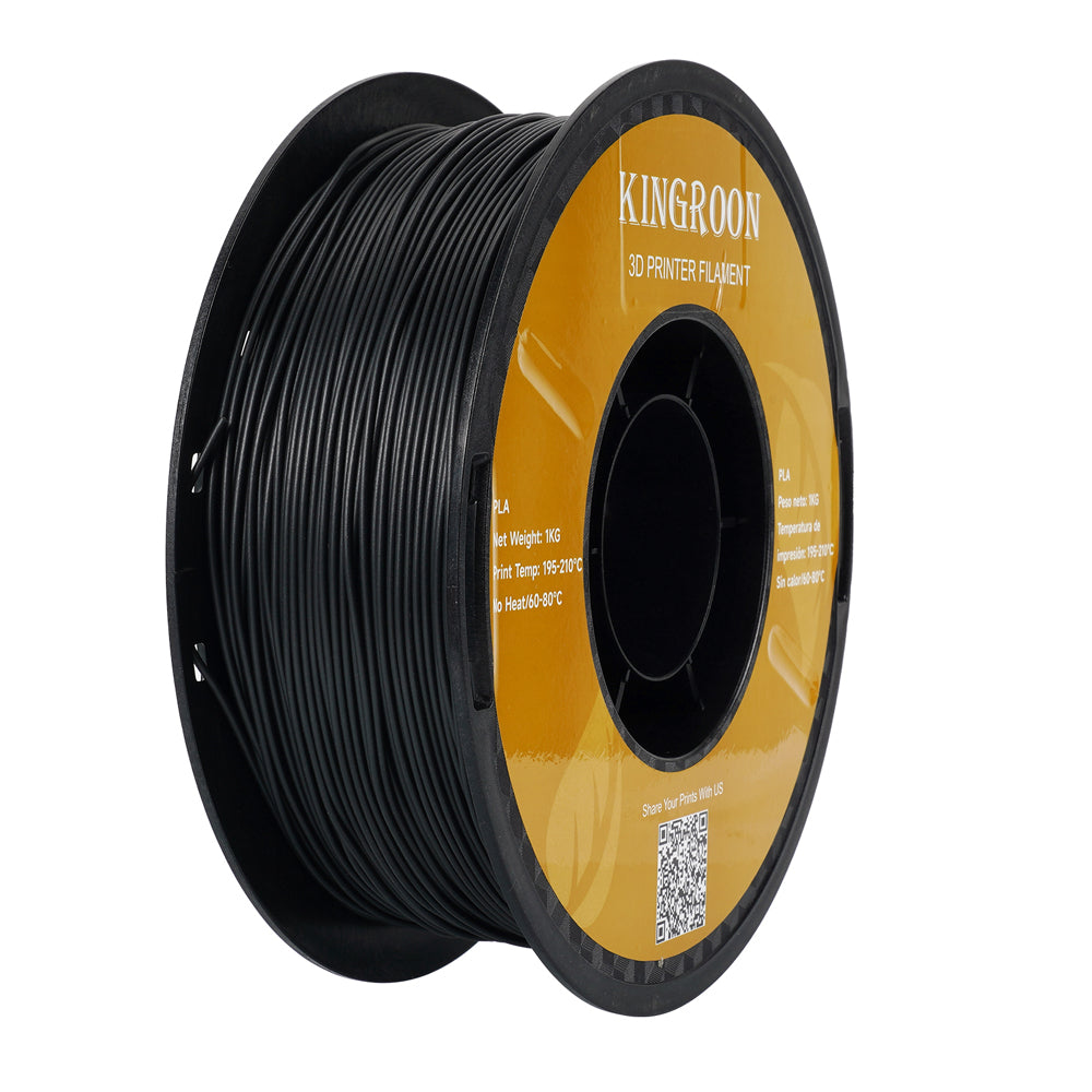 Kingroon PLA Carbon Fiber Black Filament, 1.75mm 3D Printer Filament, 1KG Spool-3D Print Material-Kingroon 3D