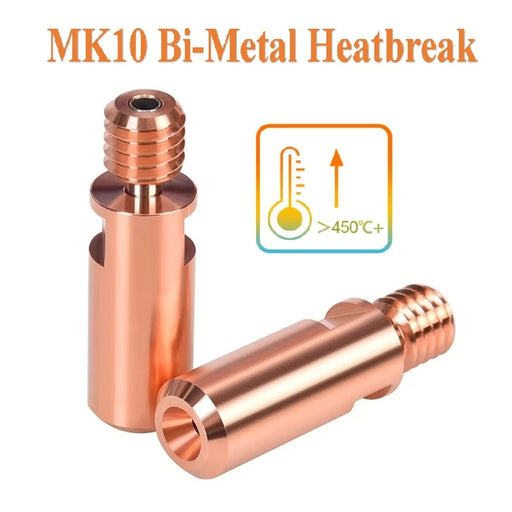 MK10 Heatbreak Bimetal Copper Alloy Heat Break For MK10 Extruder Dragon Dragonfly E3D V6 Volcano Hotend-3D Printer Accessories-Kingroon 3D