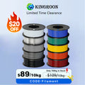 10kg 1.75mm White PLA/Mixed Color PETG 3D Printing Filament US Stock-3D Print Material-Kingroon 3D