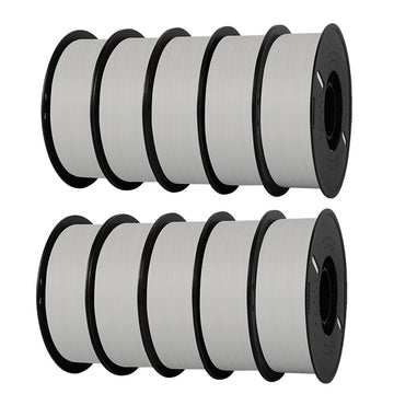 white 3D printer filament