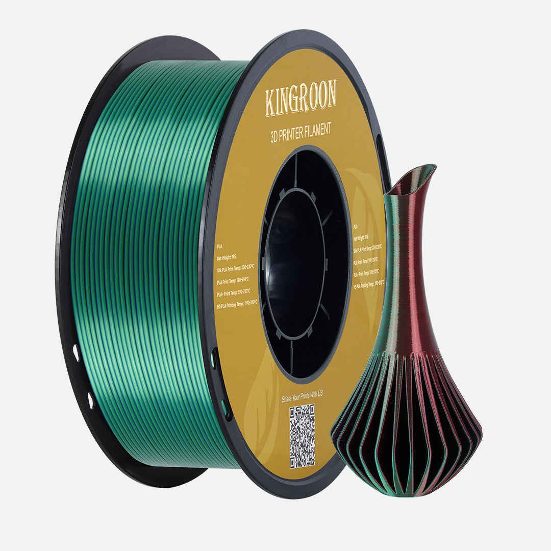 【新着商品】Kingroon PLAフィラメント、三色シルクPLAフィラメント1 2KG Pack】Tri-Color Silk PLA Filament - Yellow / Red / Blue