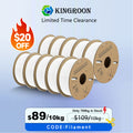 10kg 1.75mm White PLA 3D Printing Filament US Stock-3D Print Material-Kingroon 3D