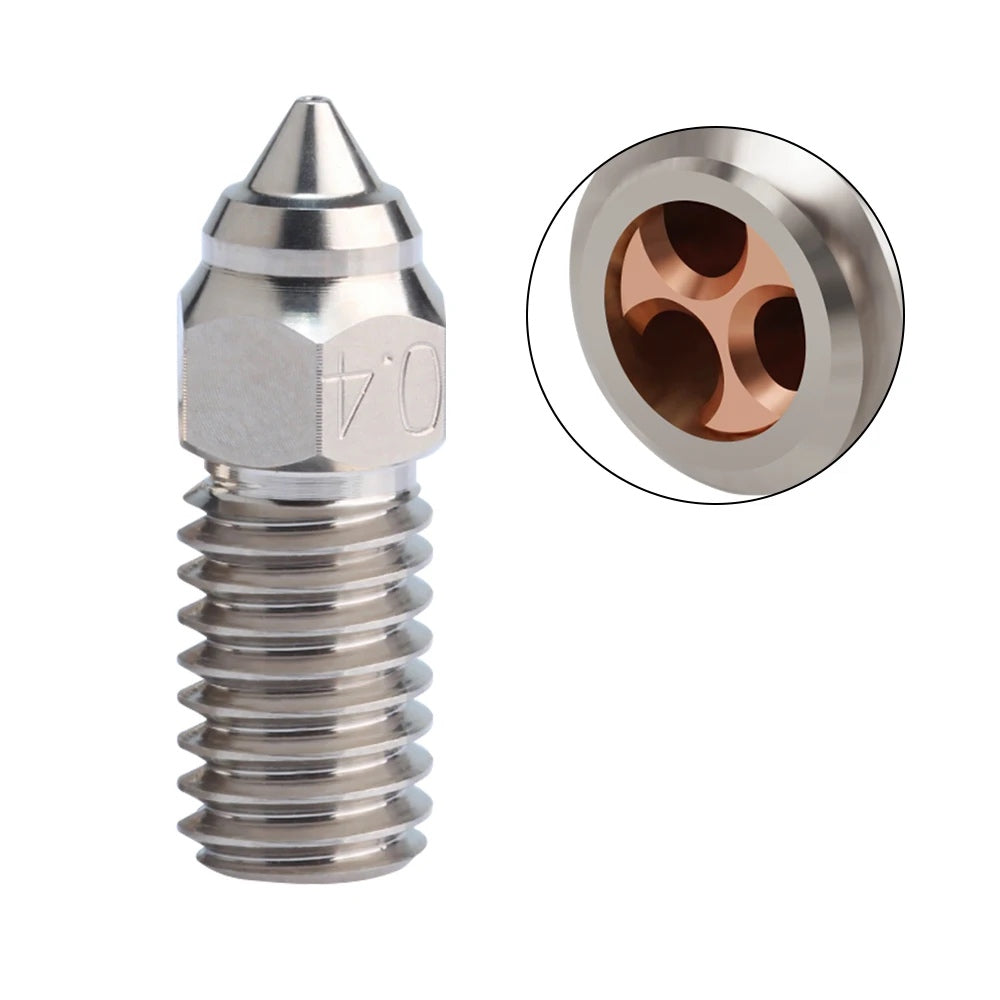 CHT Nozzle Copper Clone Nozzle Brass Hardened Stainless Steel 0.4/0.6/