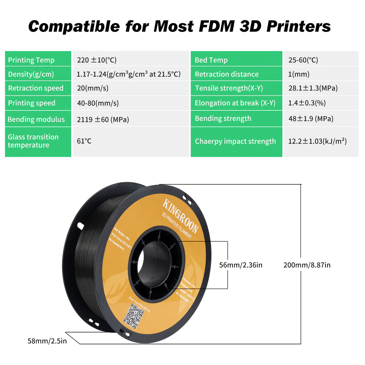 spec-of-PA_CF-Carbon-Fiber-Nylon-3D-Filament