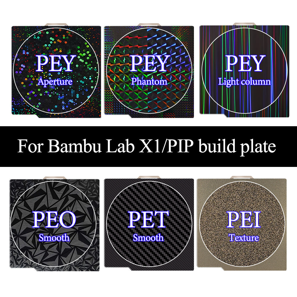 PEY Light column+PEY Phantom Double sided magnetic steel film application For Bambu Lab X1/P1P series-3D Printer Accessories-Kingroon 3D