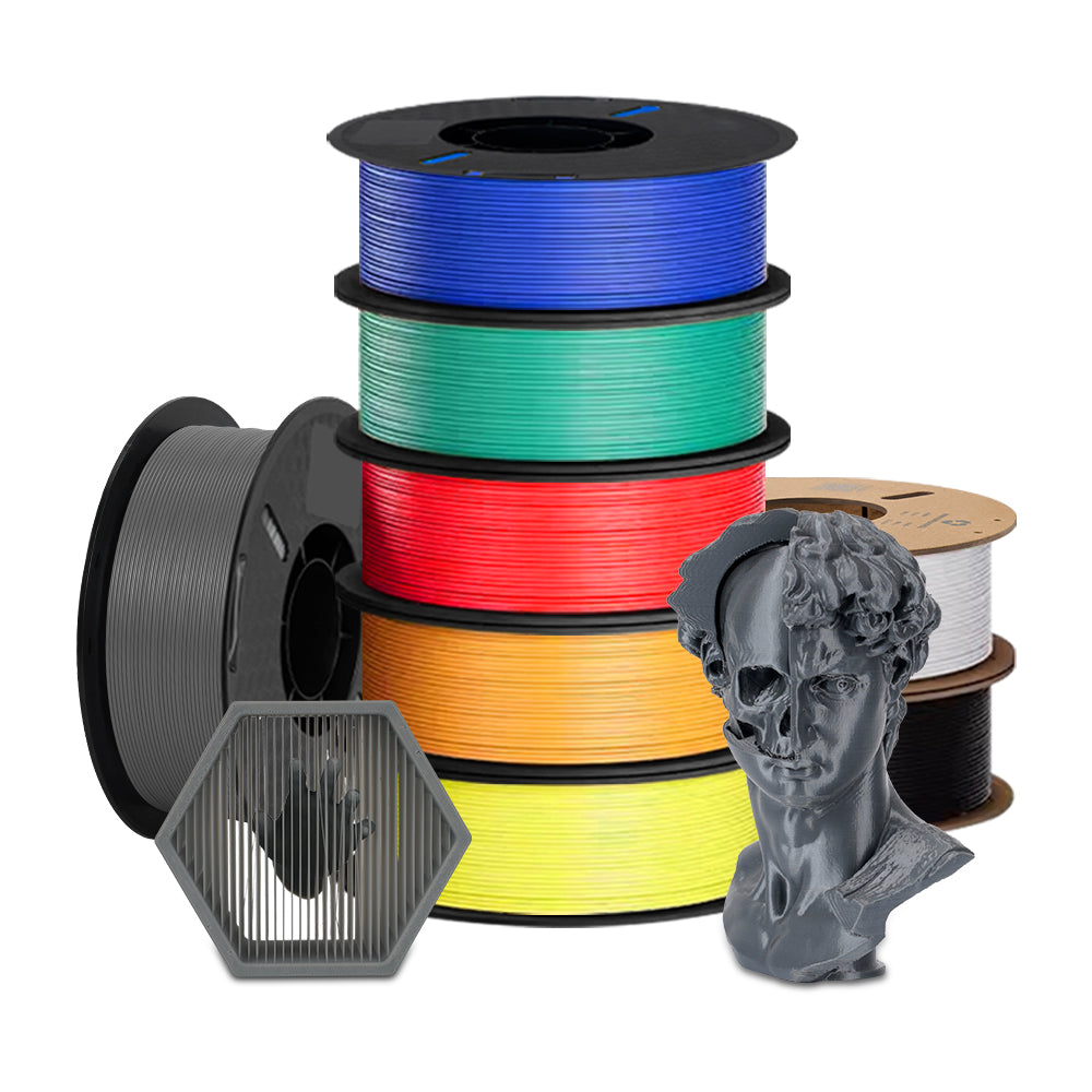 10KG 3D Printer Filament PLA 1.75 mm Bundles 10 Packs 1KG Spools White  Black Lot
