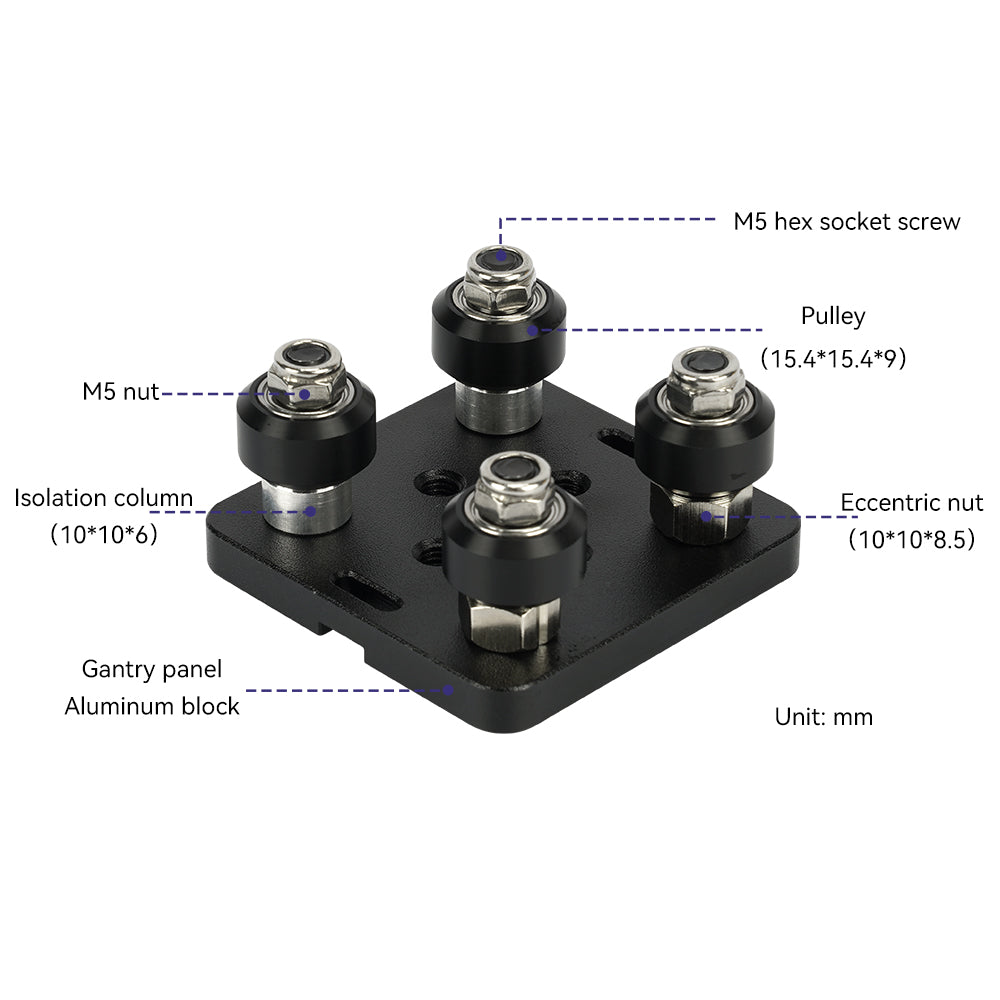 Pulley V-Slot Mini Five Wheel Base-3D Printer Accessories-Kingroon 3D