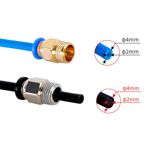 10pcs PC4-01 Pneumatic Connector For Feeding Filament 1.75mm 2*4mm Pipe Fast fitting Remote Bowden V5 V6-3D Printer Accessories-Kingroon 3D