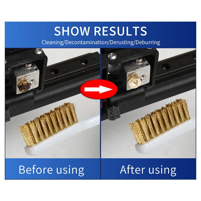 2pc 3D Printer Cleaner Toothbrush Tool for Nozzle Heater Block Hotend