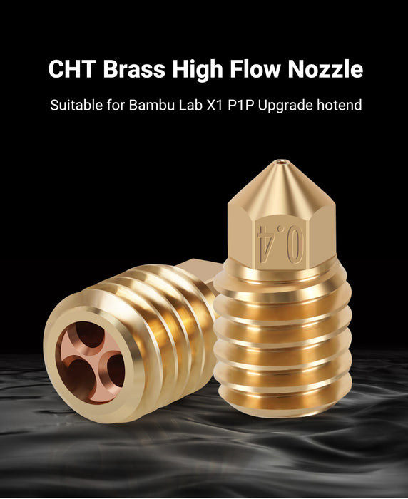 CHT Nozzles Copper Plated Brass Hardened Steel Nozzle For Bambu Lab X1 Carbon X1-Carbon P1P 3D Printer
