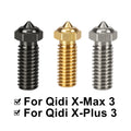 For Qidi X-max 3/ X-plus 3 Nozzle Brass Hardened Stainless Steel 0.4mm Nozzles For X Max3 Plus3 3D Printer Parts-3D Printer Accessories-Kingroon 3D