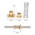 2pcs T8 Anti-backlash Brass Screw POM Nut