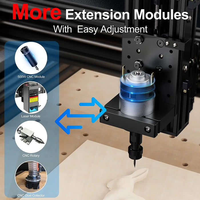 twotrees ts2-10w with rotary attachment machine