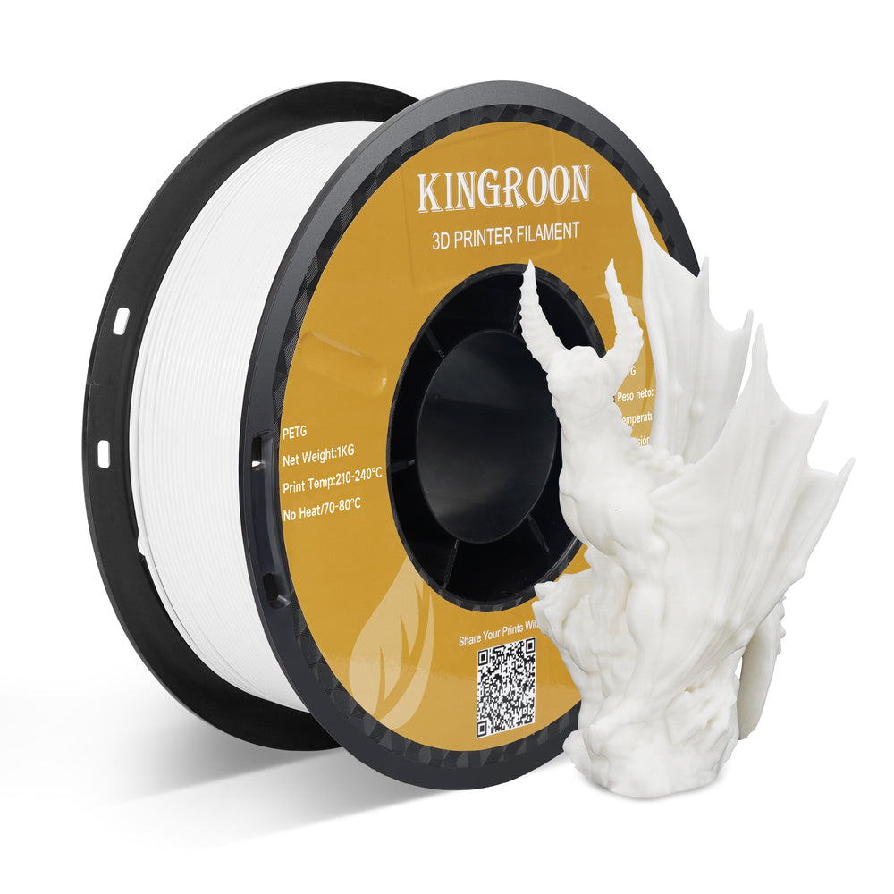 【FRESH】White PETG 1kg 3D Printer Filament (2KG Pack)-3D Print Material-Kingroon 3D