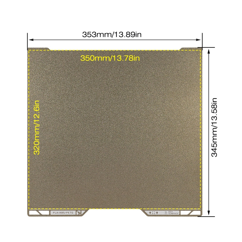 Bambu Lab H2D 350×320mm Double-Sided PEI Magnetic Build Plate-3D Printer Accessories-Kingroon 3D