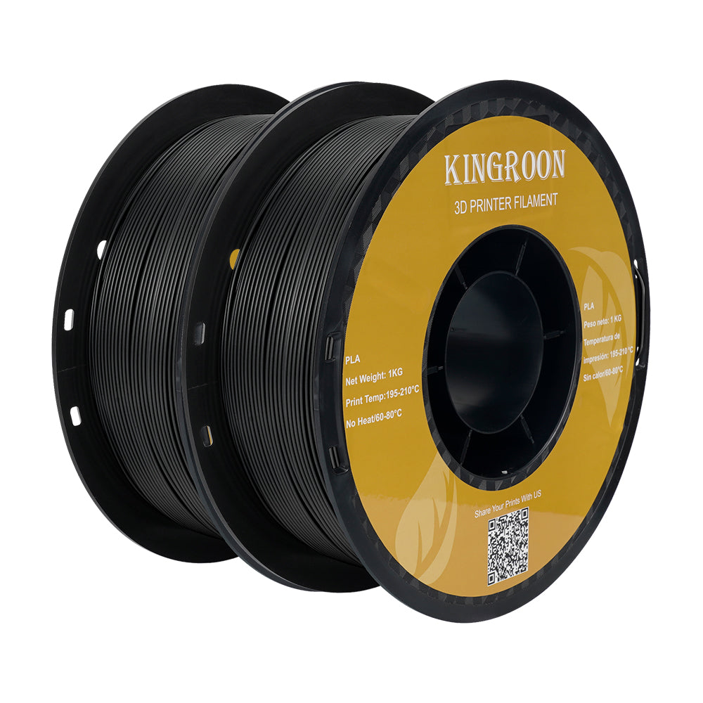 【2KG Pack】Black PLA 3D Printer Filament (FRESH)-3D Print Material-Kingroon 3D