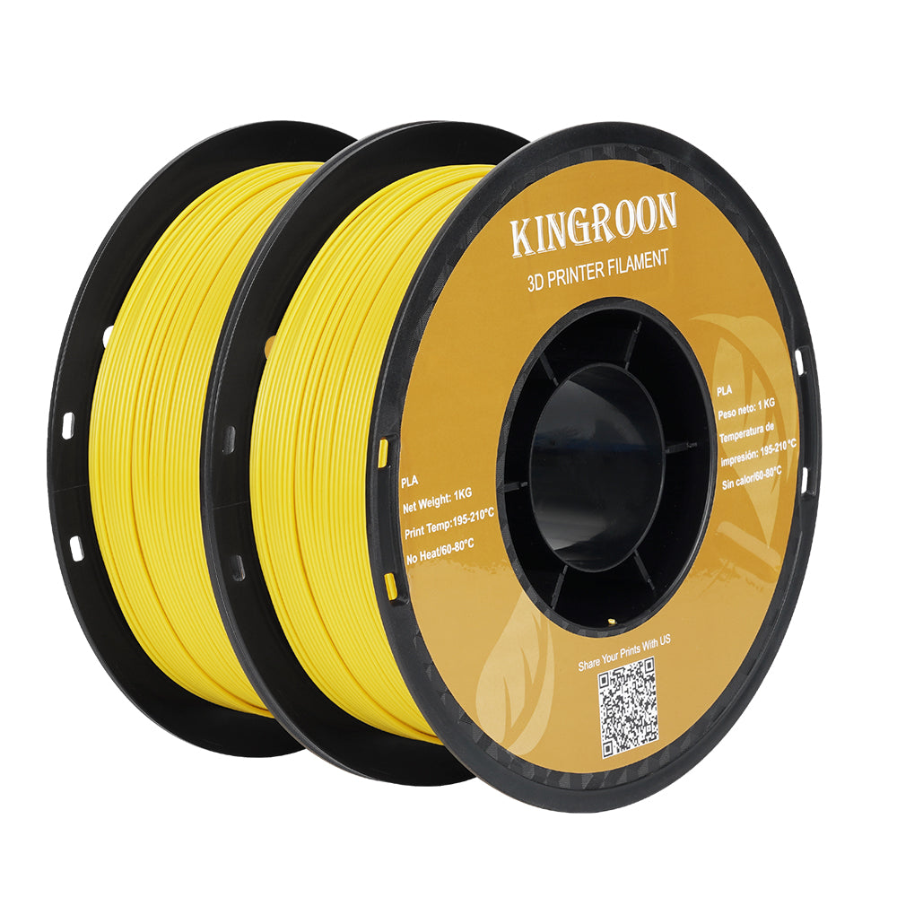 【2KG Pack】Yellow PLA 3D Printing Filament (FRESH)-3D Print Material-Kingroon 3D