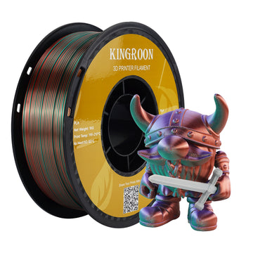 【2KG Pack】Tri-Color Silk PLA Filament - Green / Purple / Copper-3D Print Material-Kingroon 3D