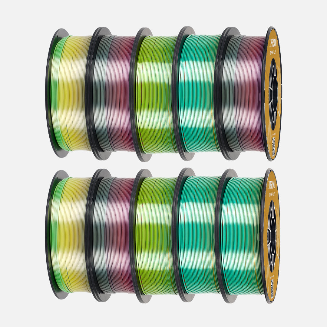 🔥Rainbow / Silk Multicolor PLA 3D Printing Filament-PLA Silk-Kingroon 3D