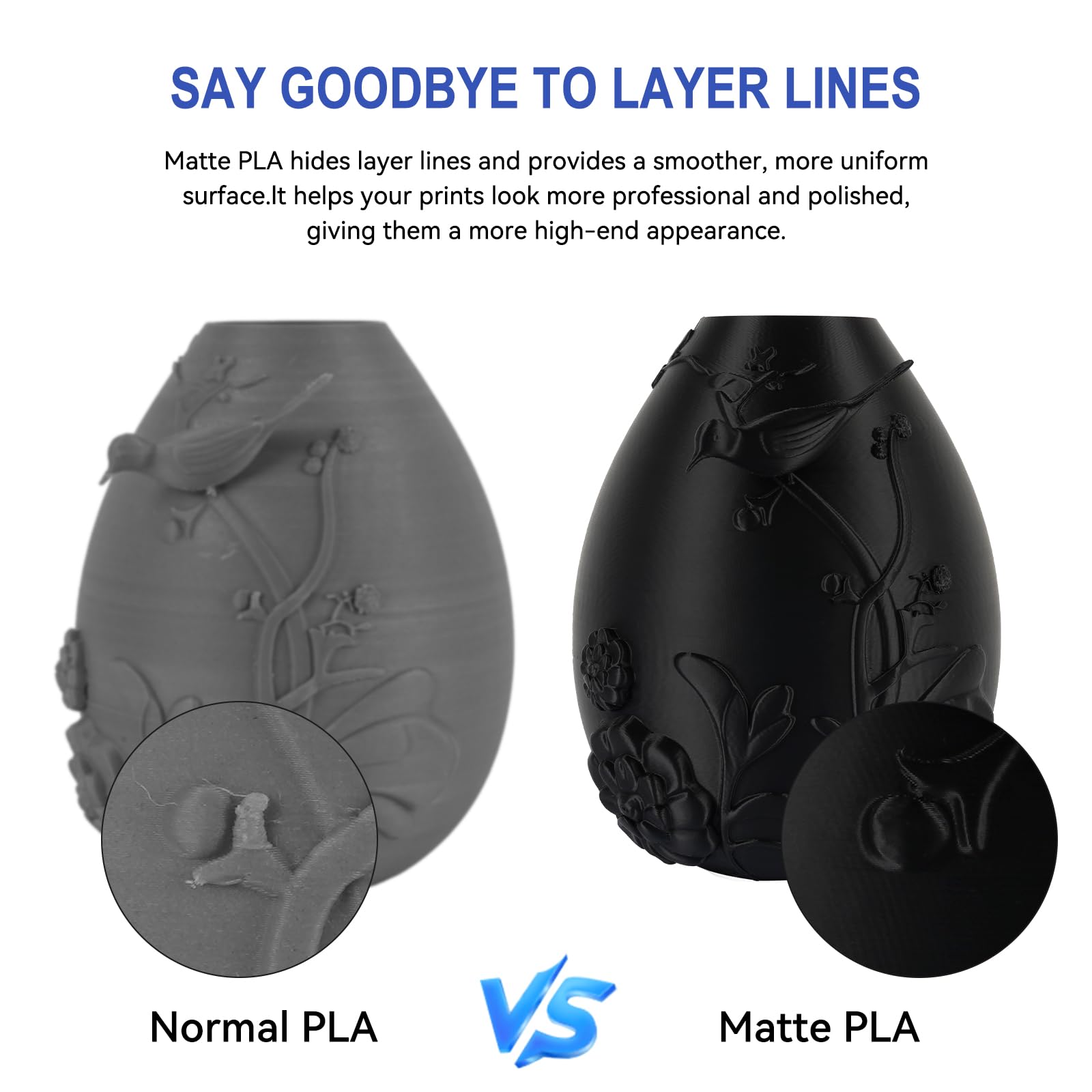 KINGROON Matte PLA Filament 1.75mm-PLA Matte-Kingroon 3D