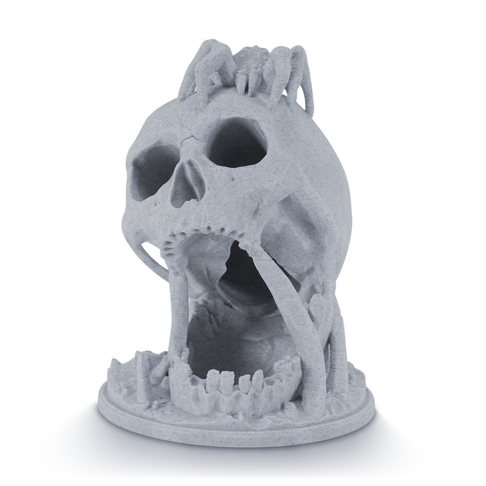 A-model-of-a-skull-printed-out-of-marble-pla-filament