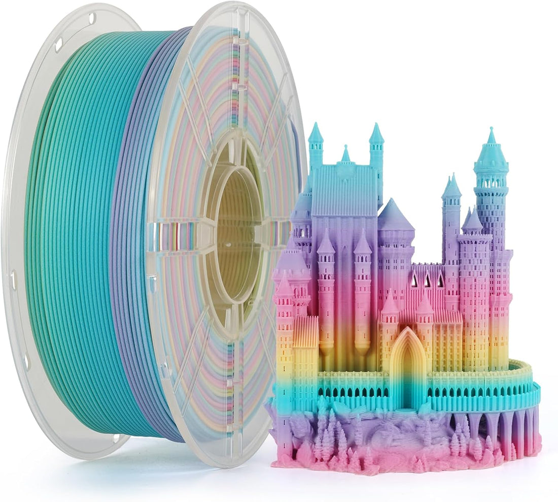 🔥 Silk Rainbow / Silk Tri-Color PLA 3D Printing Filament-3D Print Material-Kingroon 3D