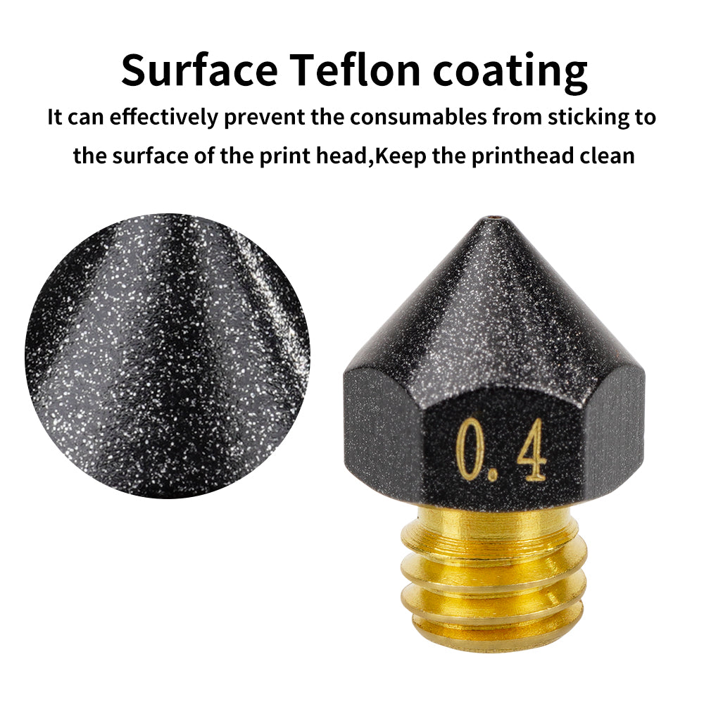 0.4mm Teflon-coated MK8 brass nozzle