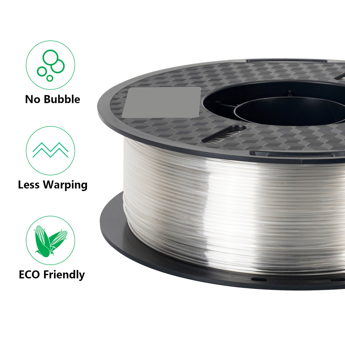 【2KG Pack】Transparent PLA Filament 1.75mm 1KG (FRESH)-3D Print Material-Kingroon 3D