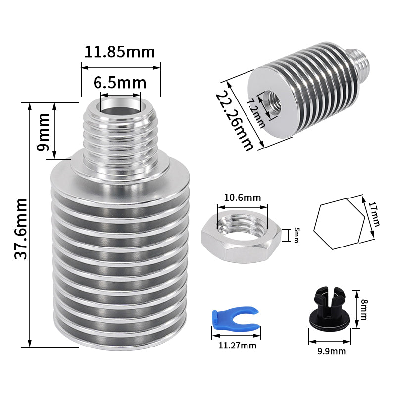 5PCS V6 Heatsink with Coupling-3D Printer Accessories-Kingroon 3D