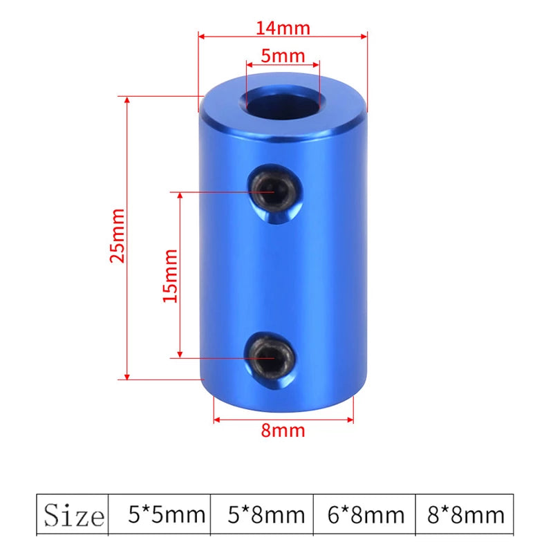 Aluminum Blue Flexible Shaft Coupling-3D Printer Accessories-Kingroon 3D