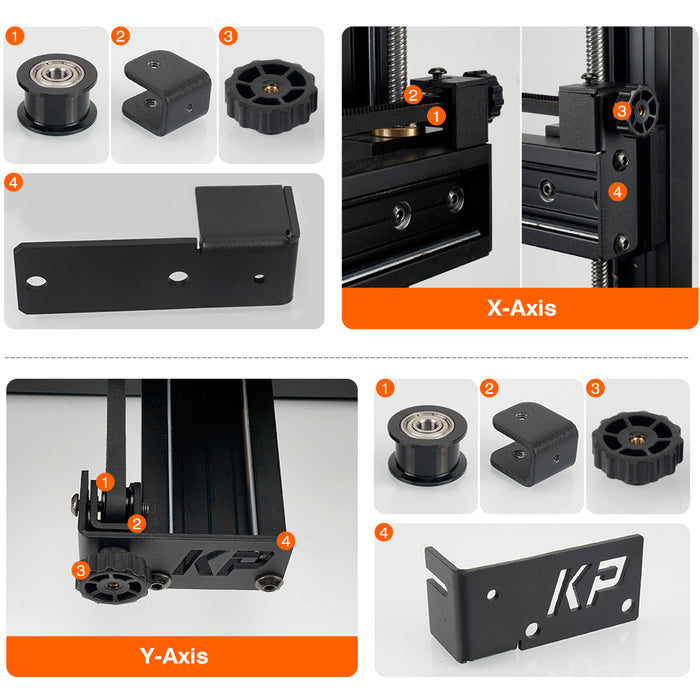 Belt Tensioner Kit for KP5L/KP3S Pro-3D Printer Accessories-Kingroon 3D