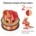 【2KG Pack】Dual Color Silk PLA Filament - Red / Golden-3D Print Material-Kingroon 3D