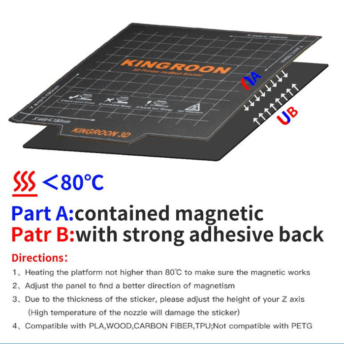 2PCS Kingroon Magnetic Removable Build Surface — Kingroon 3D