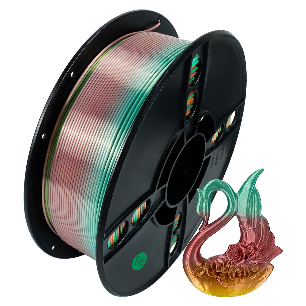 Kingroon Macaroon Silk Rainbow PLA Filament 1kg (2kg) by Kingroon